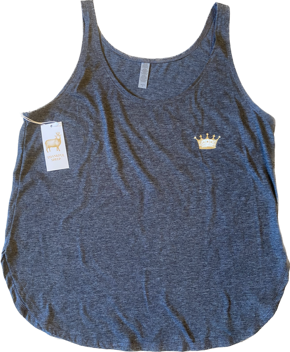 Thankful Sheep Tank Top Gray