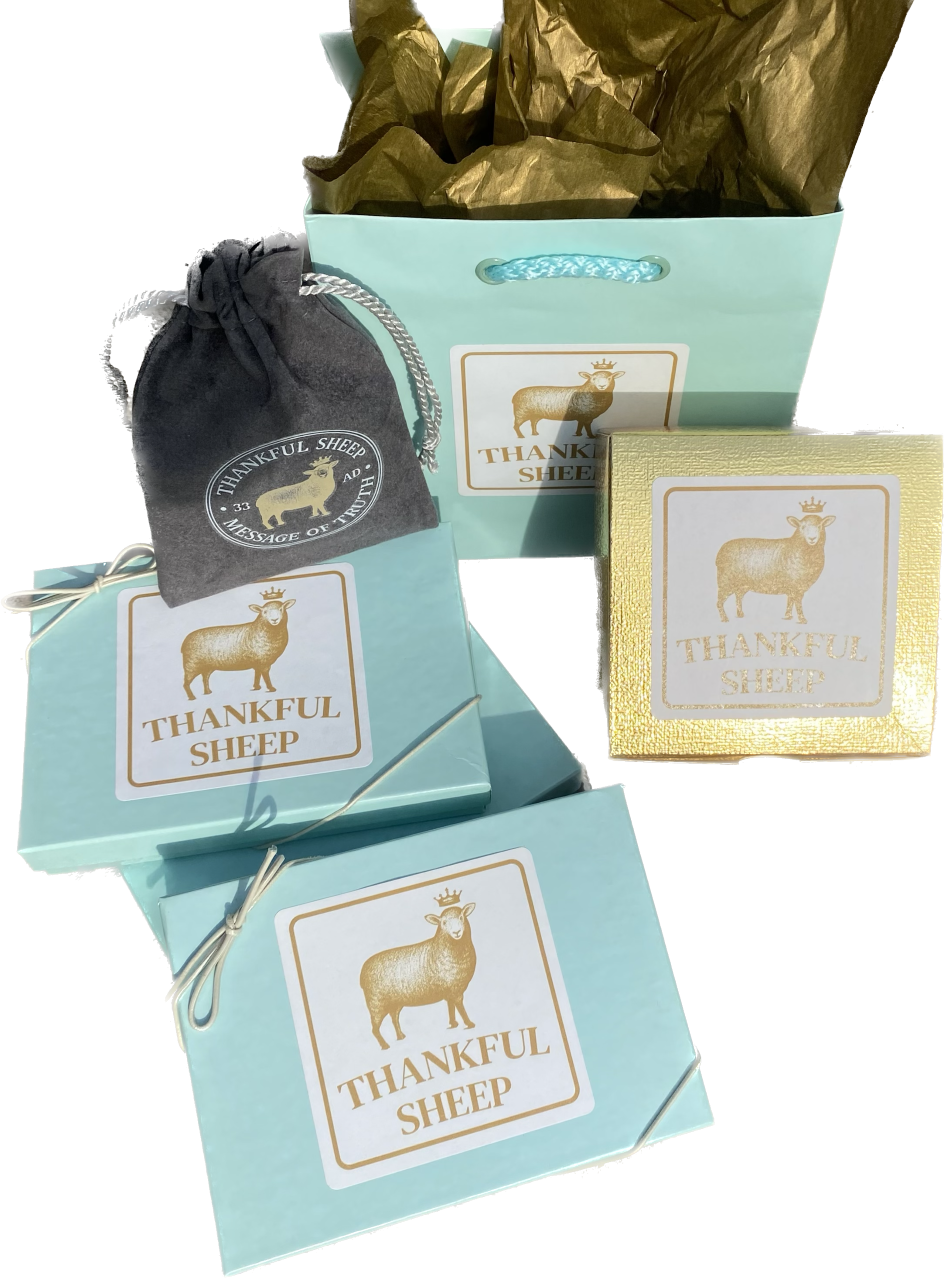 Thankful Sheep Love Heart Necklace