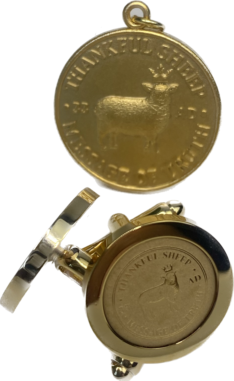 Thankful Sheep "Message of Truth" Cuff Links