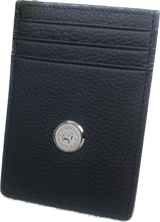 Thankful Sheep "Message of Truth" Medallion Leather Money Clip