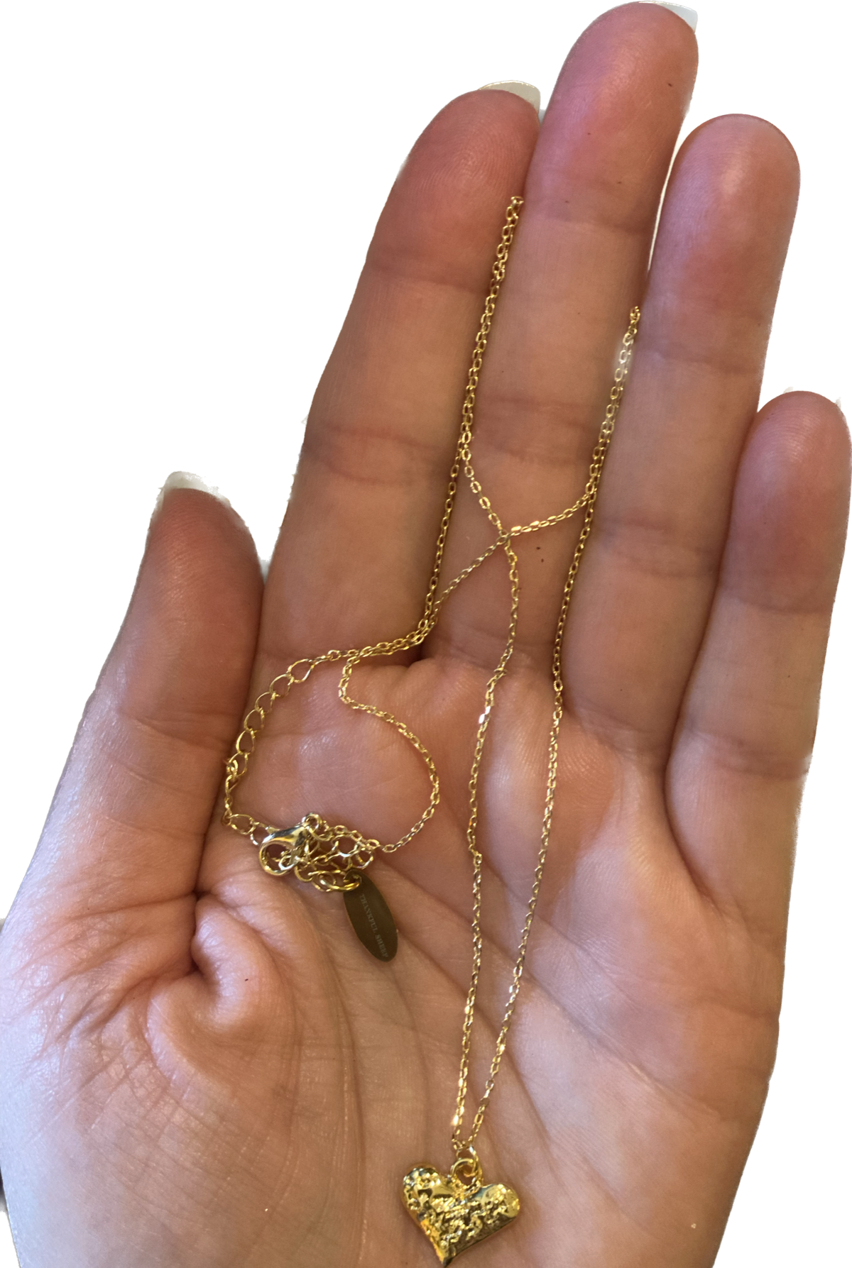 Thankful Sheep Small Hammered Puffy Heart