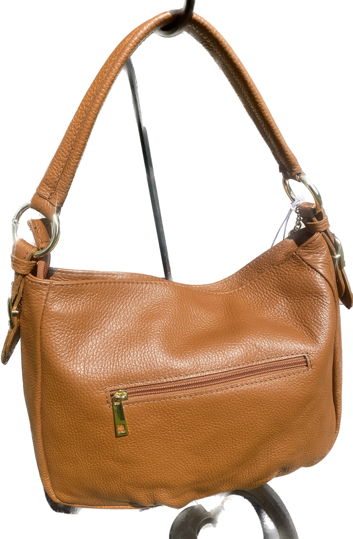 Thankful Sheep Leather Shoulder Handbag Camel