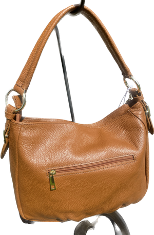 Thankful Sheep Leather Shoulder Handbag Camel