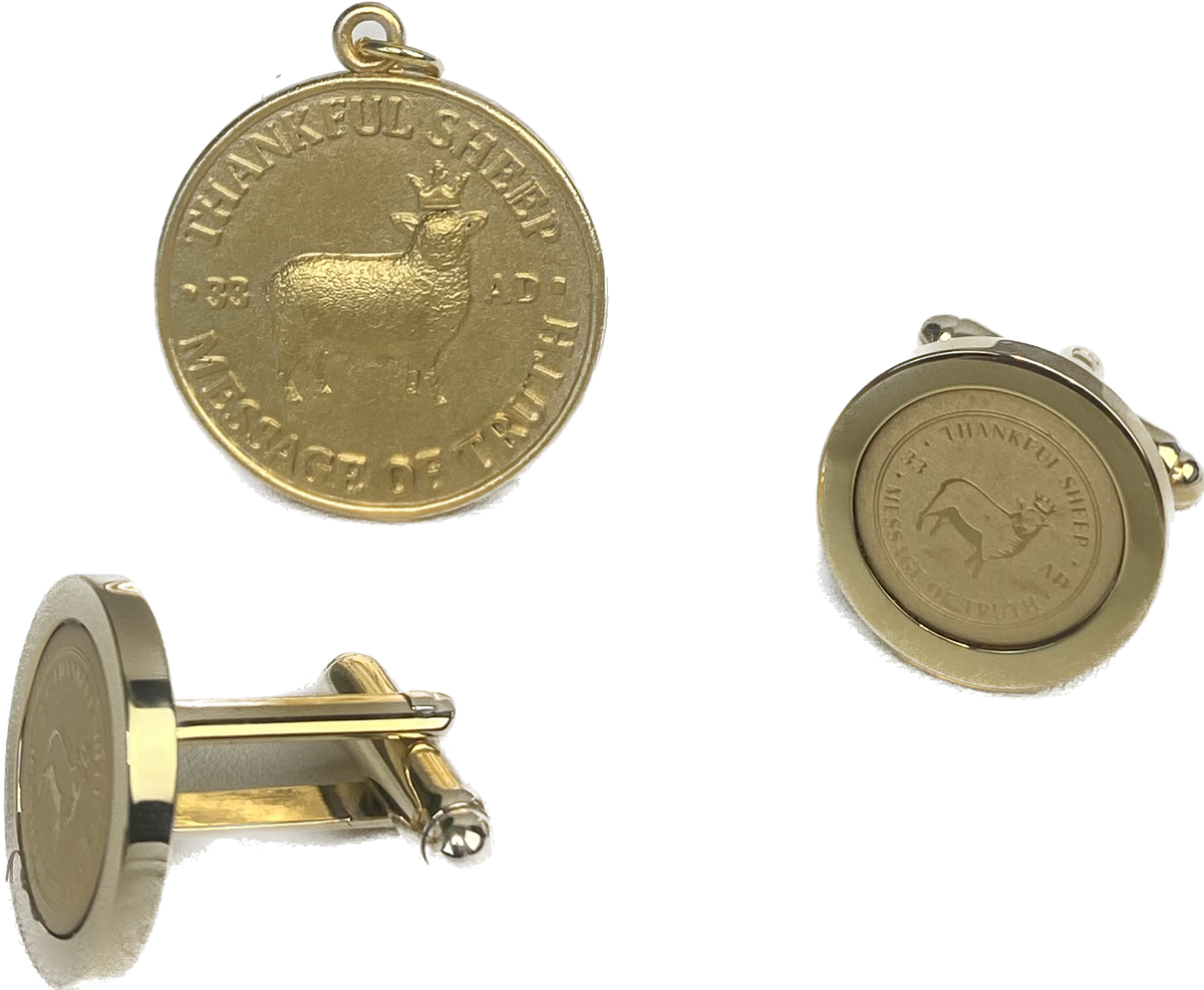 Thankful Sheep "Message of Truth" Cuff Links
