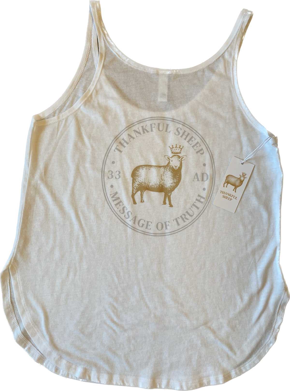 Thankful Sheep Tank Top White