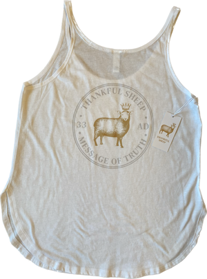 Thankful Sheep Tank Top White