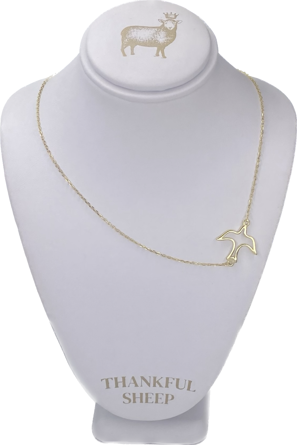 Thankful Sheep 925 Sterling Silver Dove Choker Necklace
