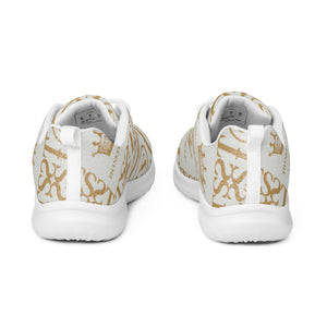 Thankful Sheep Icons Women's Athletic Shoe  Light Gray/Gold