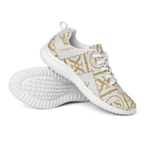 Thankful Sheep Icons Women's Athletic Shoe  Light Gray/Gold