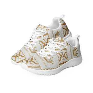 Thankful Sheep Icons Women's Athletic Shoe  Light Gray/Gold