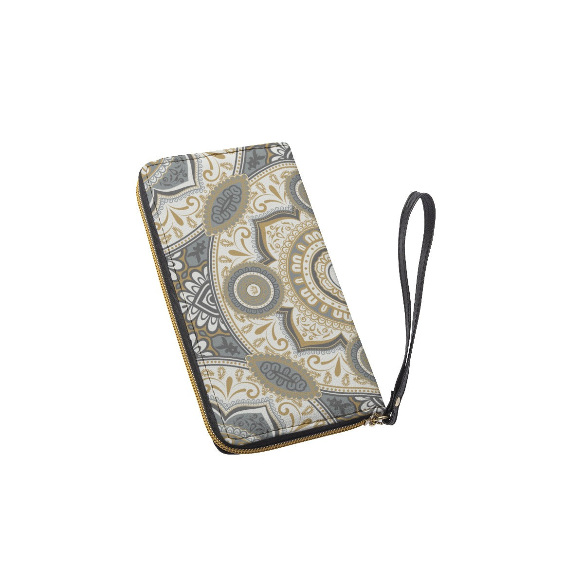 Thankful Sheep Harmony Zip Wallet With Strap  Grays