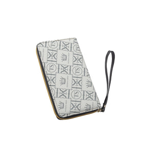 Thankful Sheep Icons Zip Wallet With Strap Light Gray/Gray