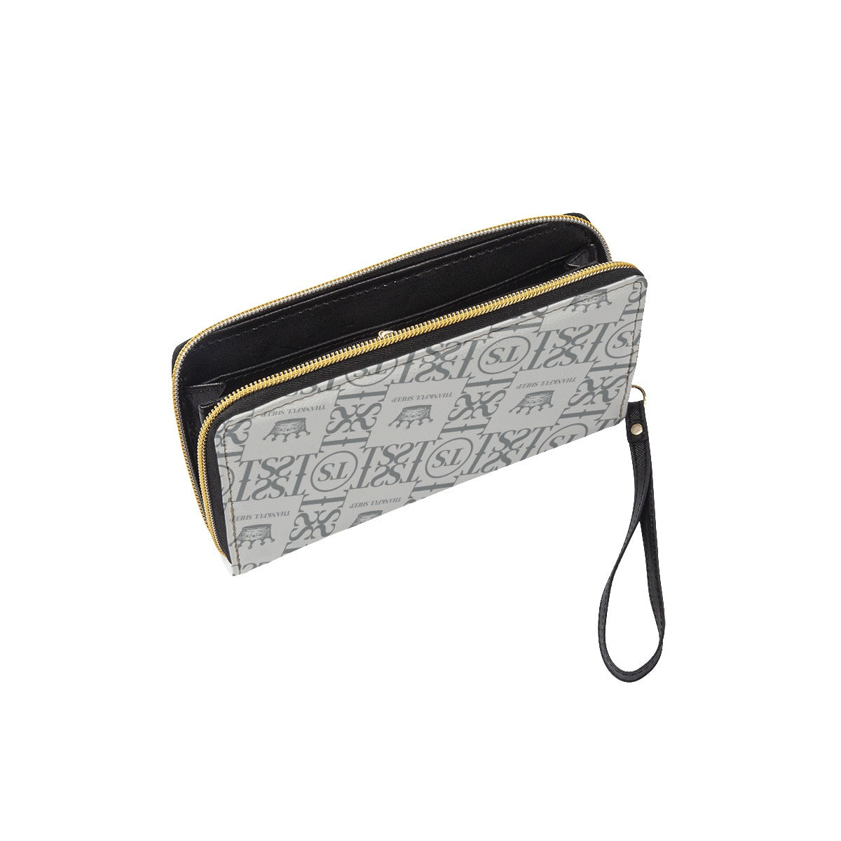 Thankful Sheep Icons Zip Wallet With Strap Light Gray/Gray