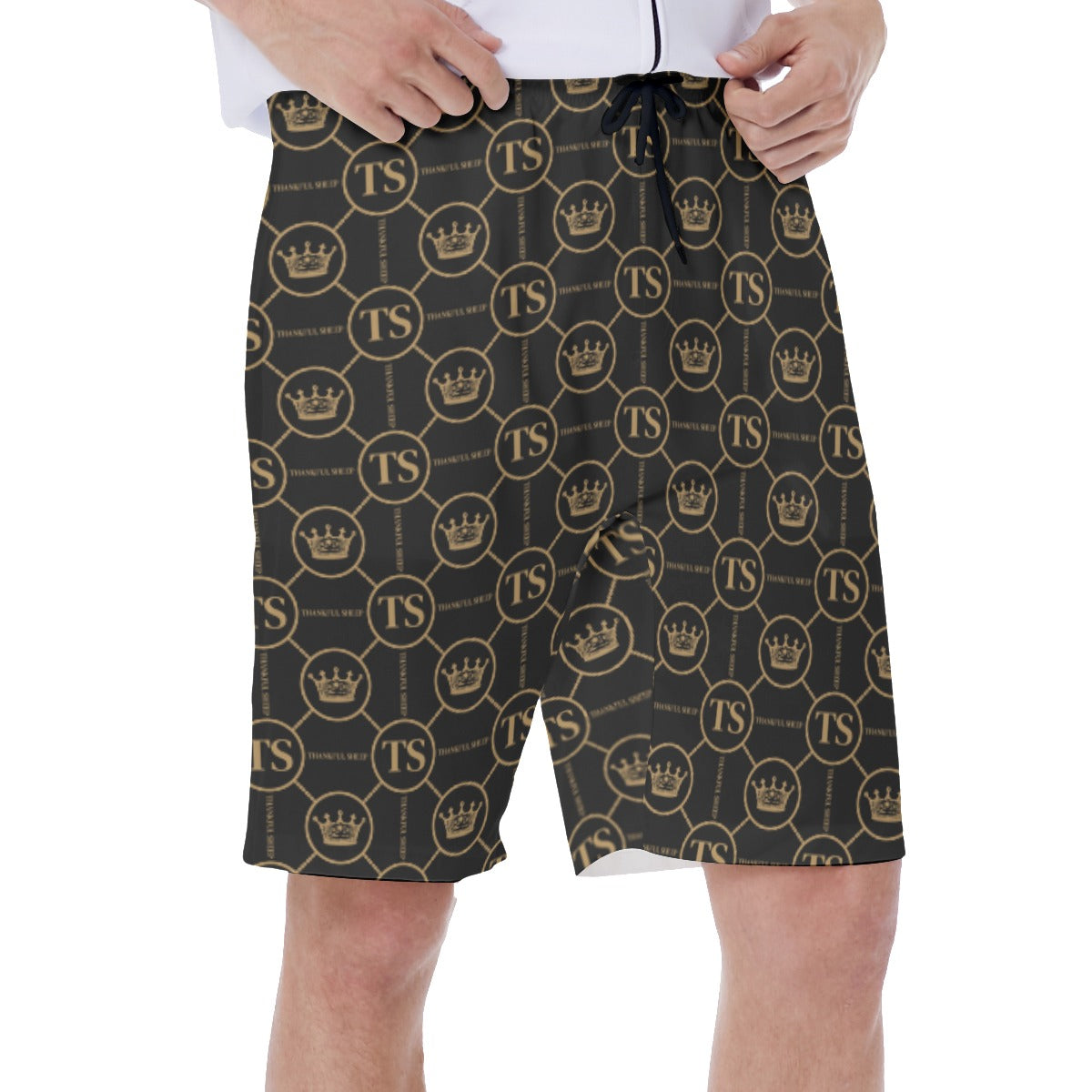 Thankful Sheep Circle Icons Men's Swim Trunks