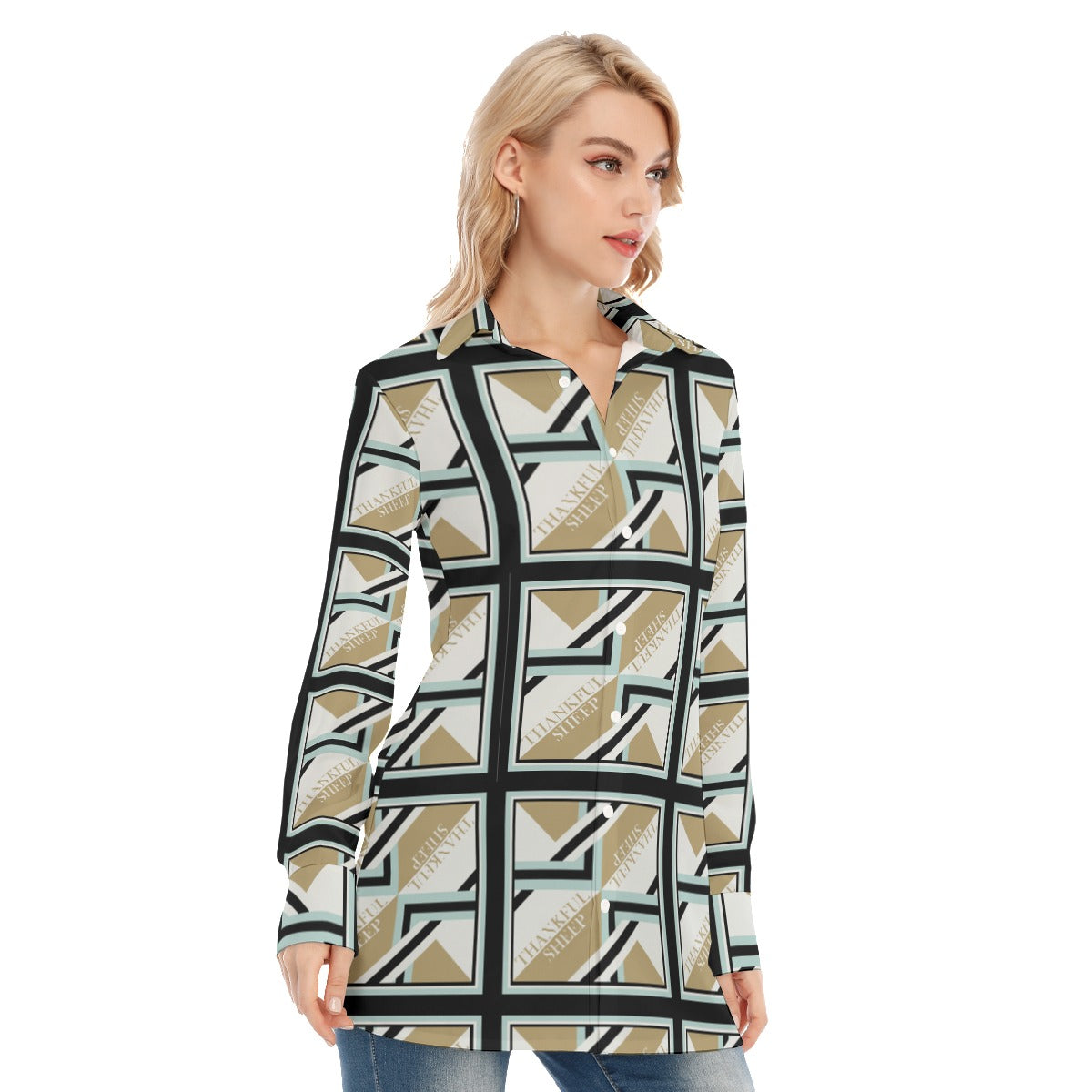 Thankful Sheep Bold Sheep Women's Long Shirt