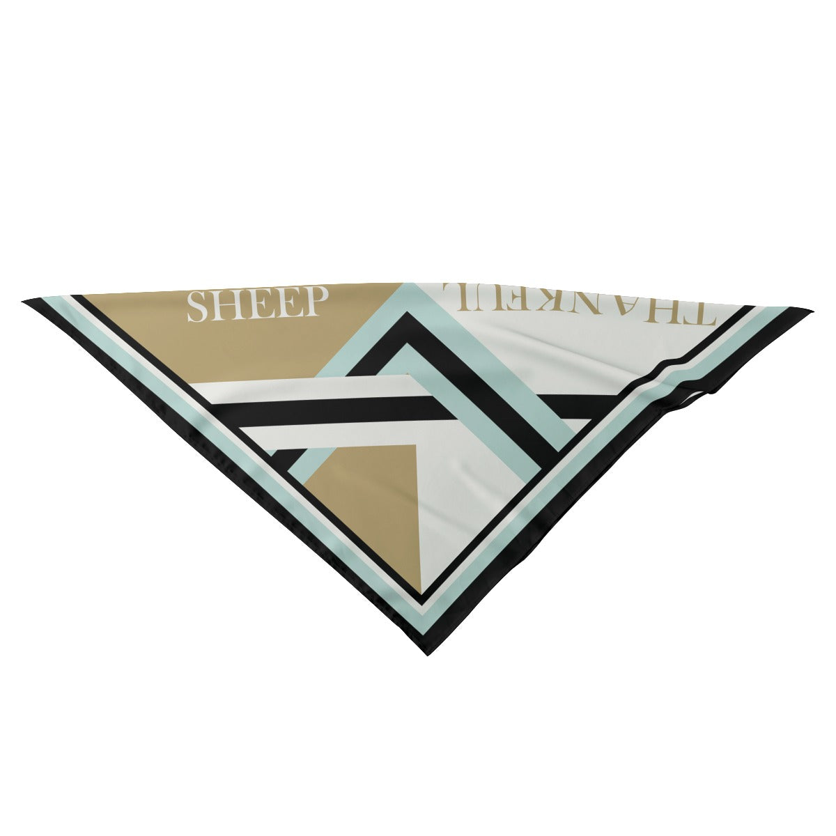 Thankful Sheep Bold Sheep Scarf   Light Gray/Gold/Blue/Black