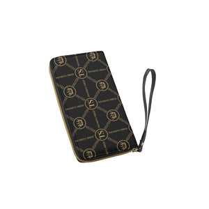 Thankful Sheep Circle Icons Zip Wallet With Strap