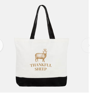 Thankful Sheep Cotton Tote