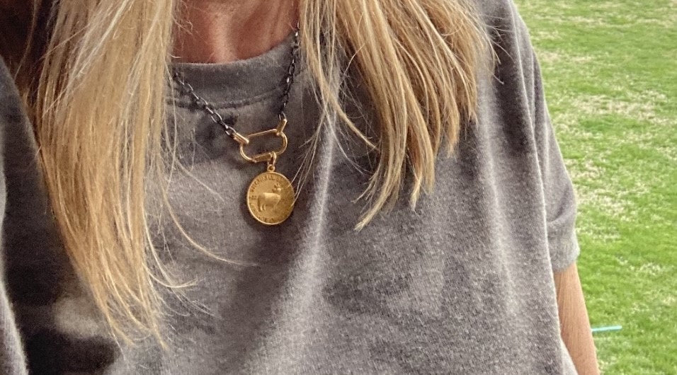 Thankful Sheep Message of Truth Coin Insignia Necklace
