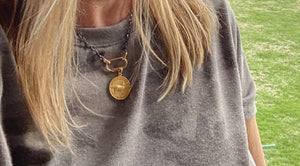 Thankful Sheep Message of Truth Coin Insignia Necklace